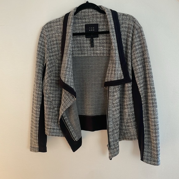 The Ark  Black Tweed Moto Jacket L - Picture 5 of 7